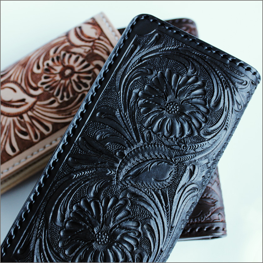 カービングウォレット シンプルカービング長財布 バイカーズウォレット