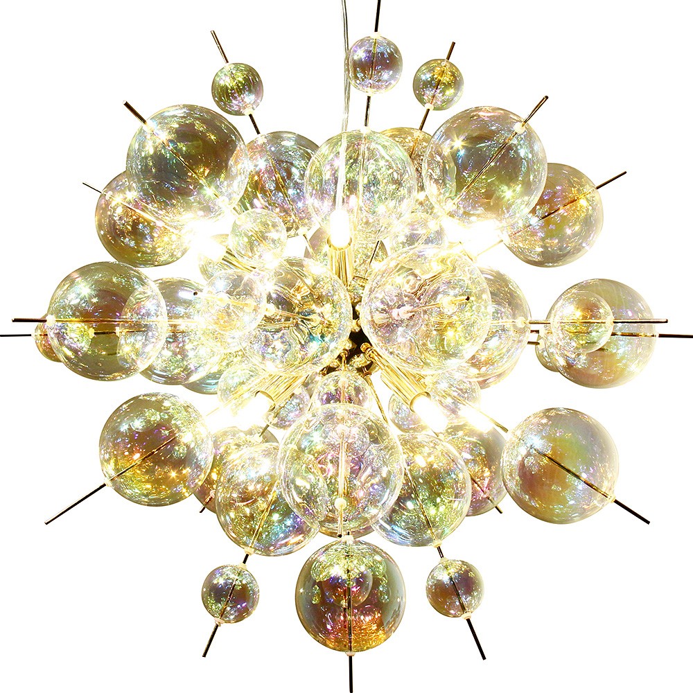 バブルシャンデリア ガラス別注 LED しゃぼん バブルランプ シャボン玉