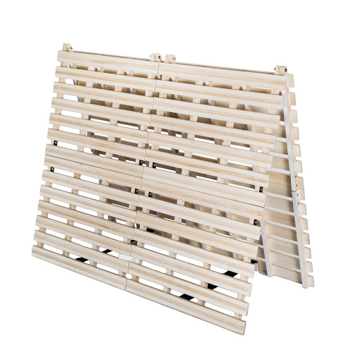 BTM 【2つ折り ゼミダブル】すのこベッド 折りたたみ 2つ折り