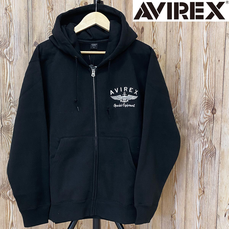AVIREX（アヴィレックス） バーシティ ロゴ スウェット ZIPパーカー