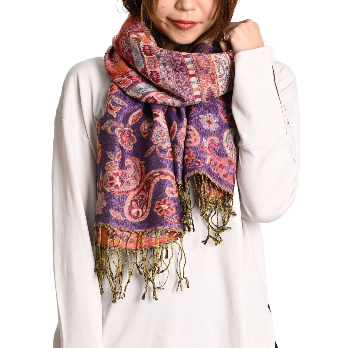 marai（マーライ） ストール 大判 秋 冬 厚手 大判ストール マフラー