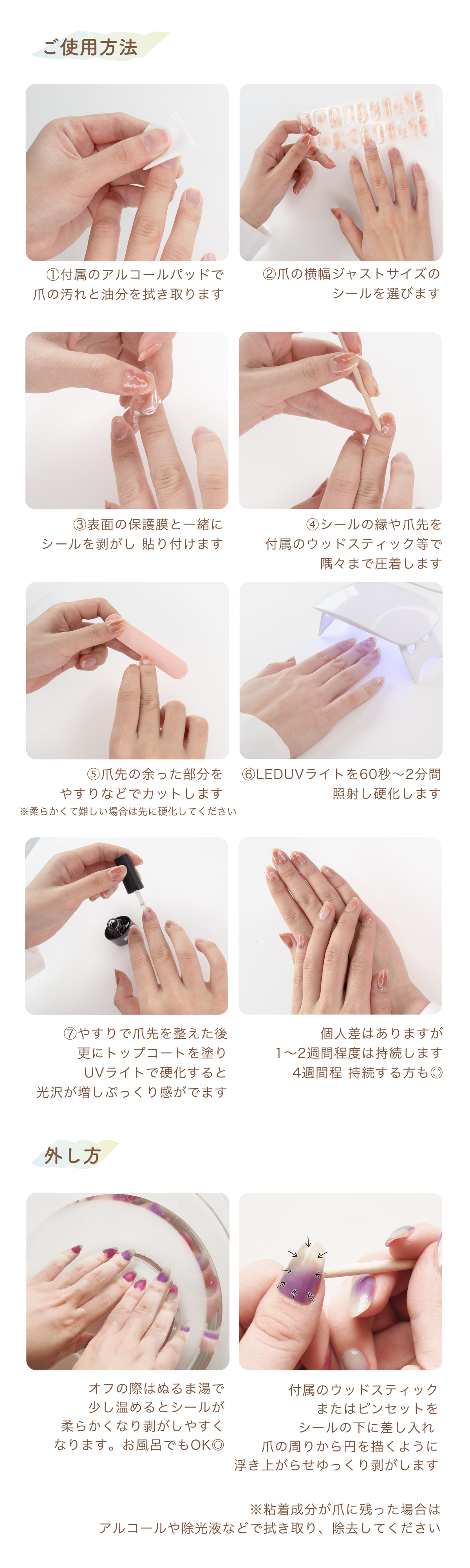 キット ジェルネイルシール スターターキット 硬化タイプ ネイルシール