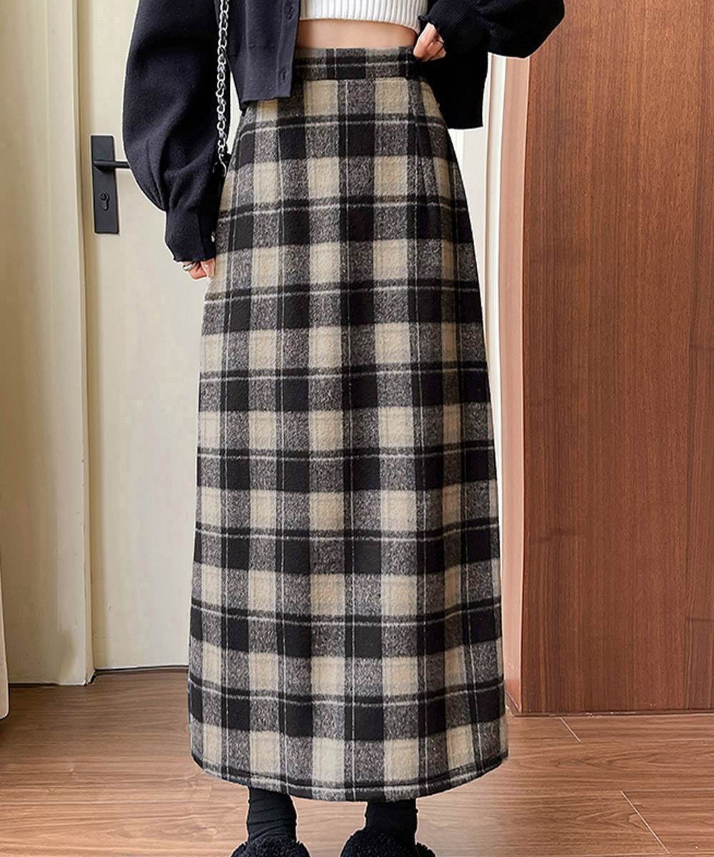 miniministore（ミニミニストア） チェック柄タイトスカート バック