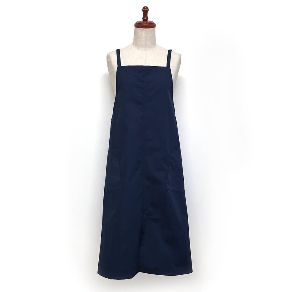 エプロン ロングラップエプロン エコ素材 かぶりエプロン 日本製