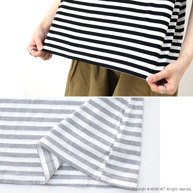 NARU（ナル） クラシック天竺コットンボーダーミナミシャツ 619141