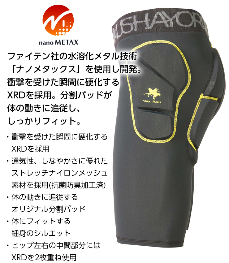 鎧武者 ヨロイムシャ ファイテン phiten x SHORT HIP PROTECTOR YM