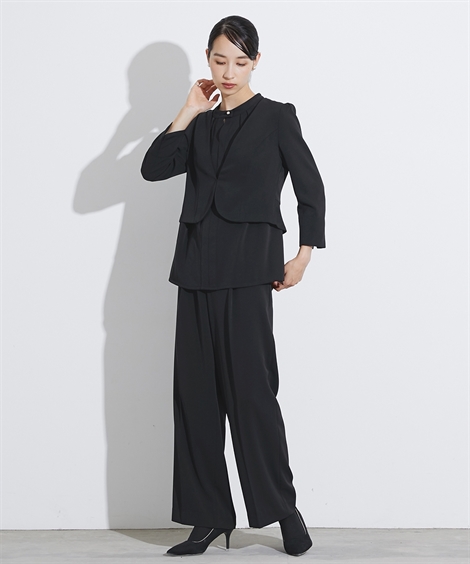 ニッセン（nissen） 喪服 礼服 ブラックフォーマル パンツスーツ