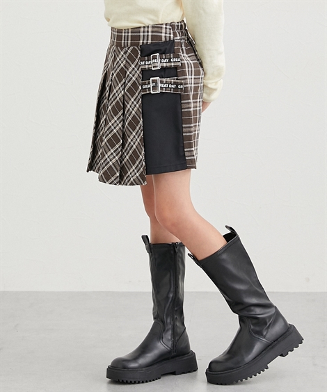 ニッセン（nissen） 子供服 キッズ ラメ入りチェック柄ラップ