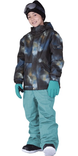 ポンタぺス（PONTAPES） スノーボードウェア キッズ 上下セット 中綿
