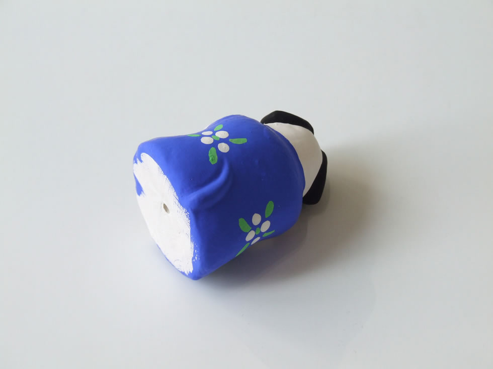 郷土玩具 民藝 福島県 工房千想 来らんしょ戌 青 干支 犬 置物 人形