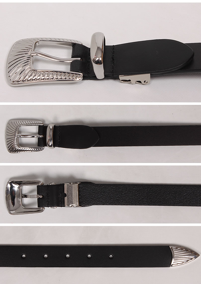 Lee（リー） ウエスタン レザーベルト 牛革 細ベルト 男女兼用 ユニ