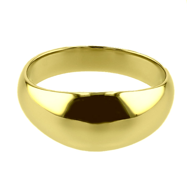 月形甲丸 リング 地金リング 18金 K18 保証書付 : エメットジュエリー