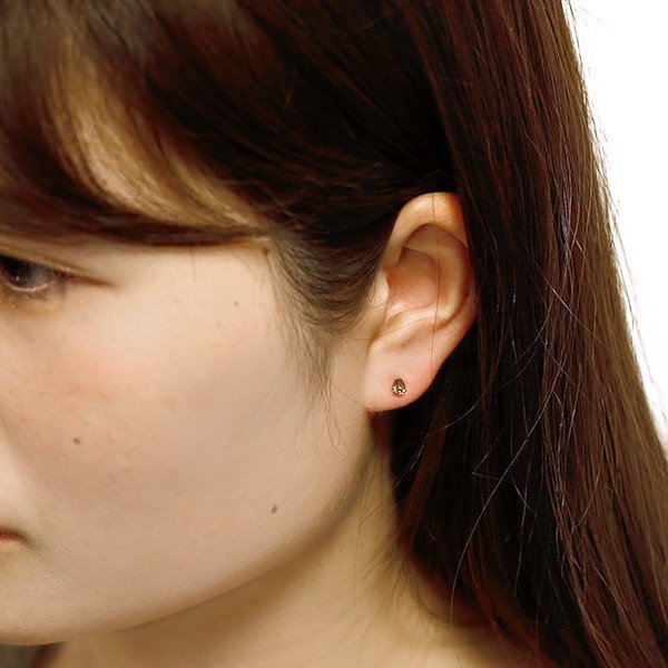 ブラウンダイヤモンド ピアス 片耳用 0.18〜0.29ct VS〜Iクラス