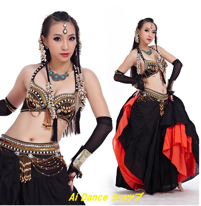 新着 ベリーダンス 衣装 コスチューム トライバル風 ブラトップ
