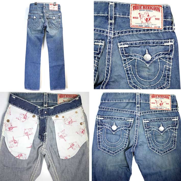 TRUE RELIGION（トゥルーレリジョン） W74-78 RICKY STRAIGHT CLASSIC