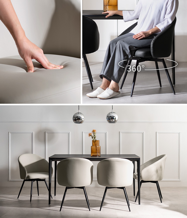 エア・リゾーム ダイニングチェア 1脚 クッション ダイニング 椅子