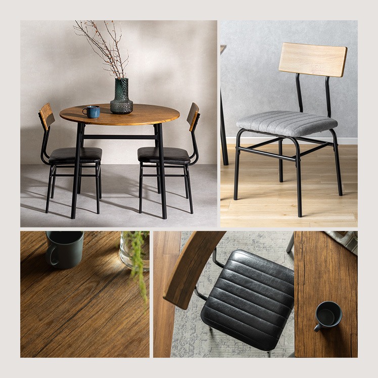 エア・リゾーム ダイニングテーブルセット 2人用 3点 おしゃれ