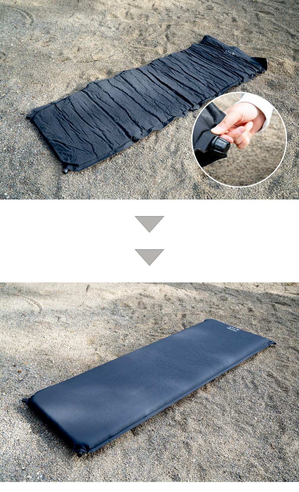 アルペンアウトドアーズ インフレータブルマット 7cm キャンプ