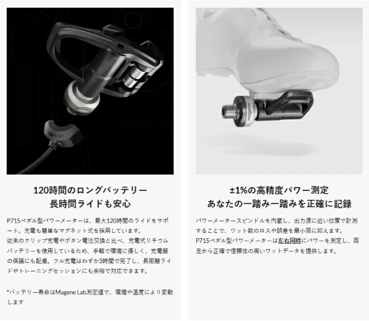 P715 ペダル型パワーメーター Magene/マージーン MAGENE-P715 Keo SPD