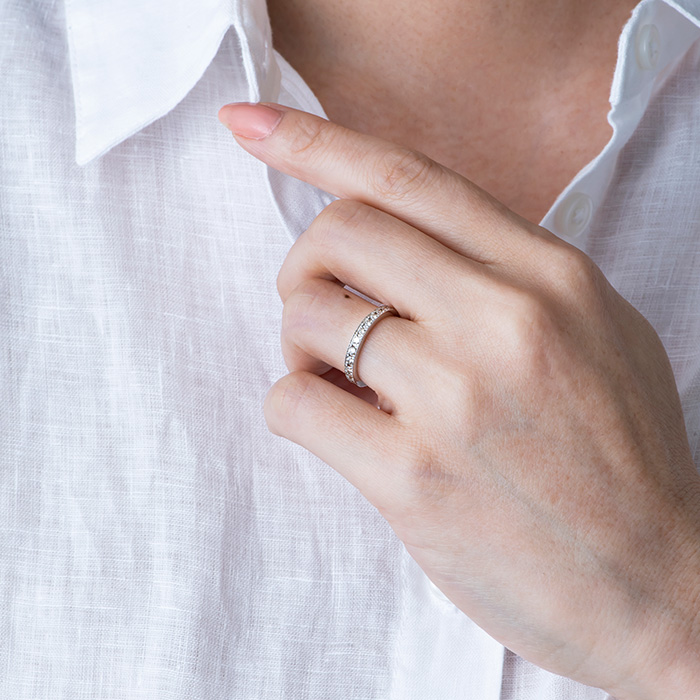 Pt950 0.5ct ダイヤモンド エタニティリング 送料無料 指輪 プラチナ