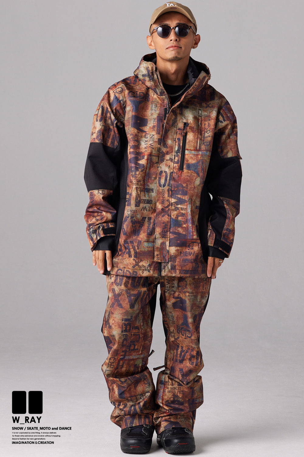 リアリズム スノーボードウェア メンズ レディース 上下 セット スノボ