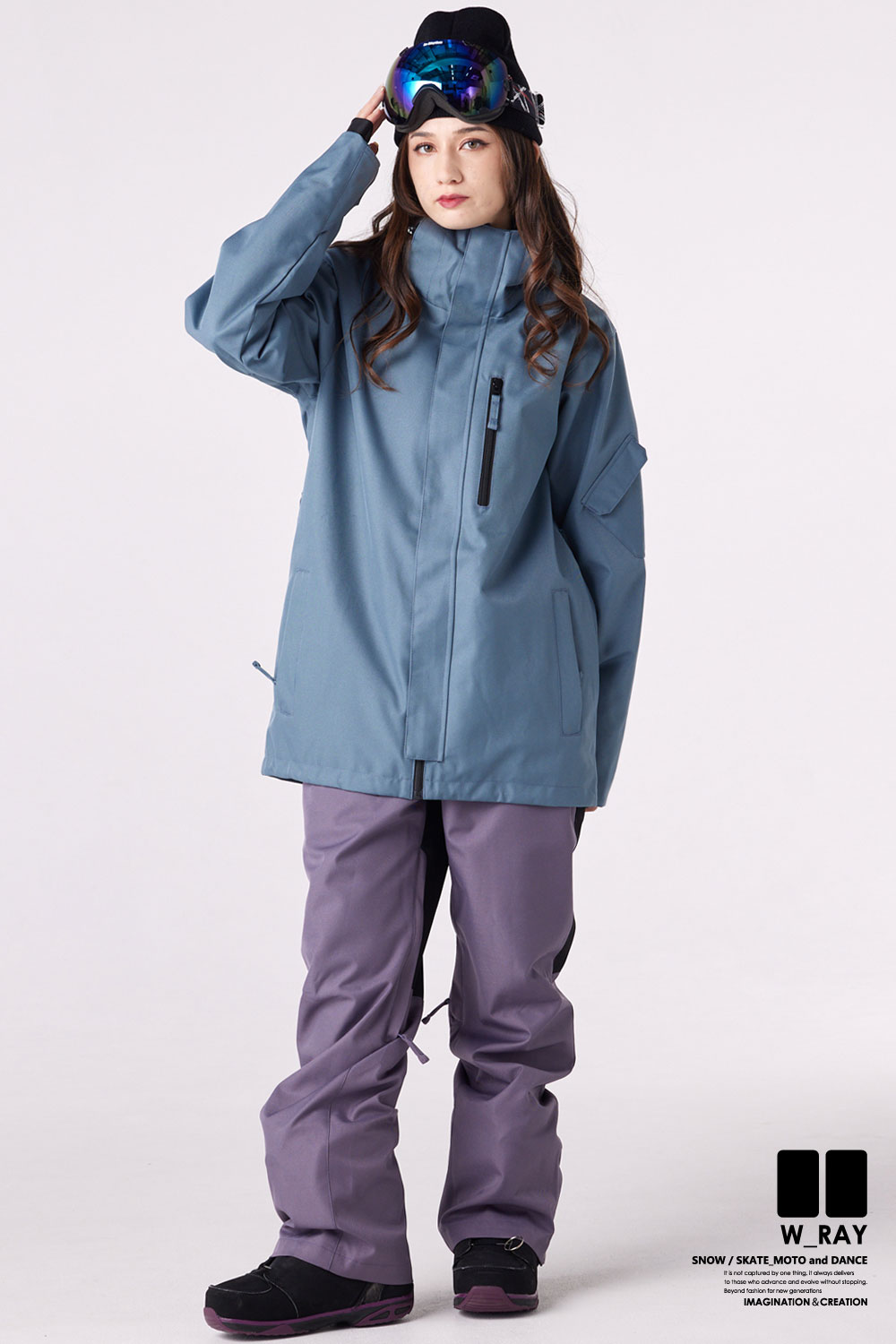 スノーボードウェア W_RAY セットアップ パープル ダブルレイ 【公式通販】