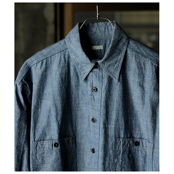 アプレッセ A.PRESSE BB ウォッシュド シャンブレーシャツ Washed