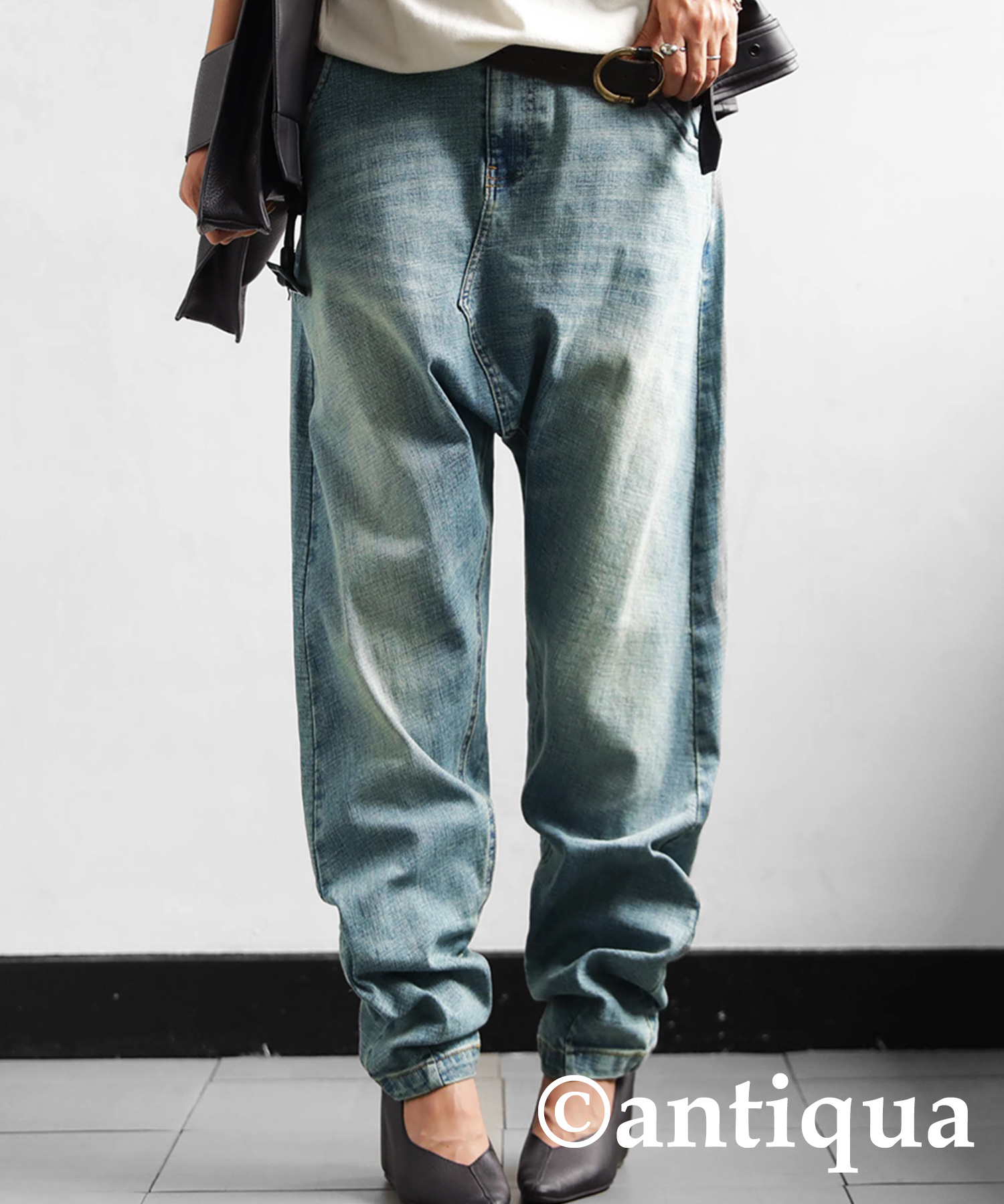 antiqua（アンティカ） サルエルデニムパンツ レディース ボトムス