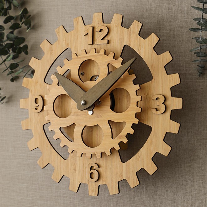 誠時 壁掛け時計 おしゃれ 静か かけ時計 歯車回転壁掛け時計 フラド