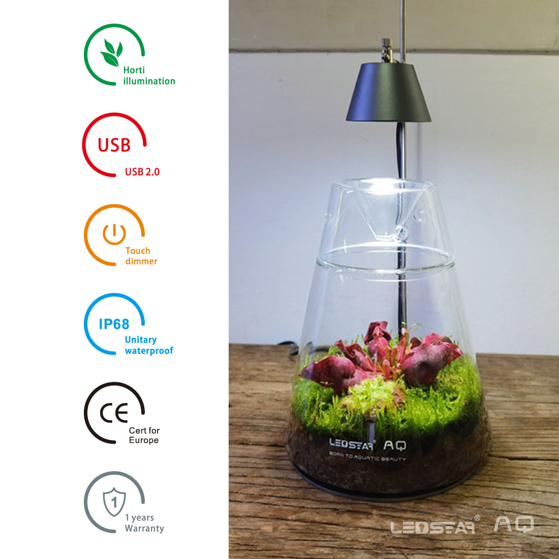 LEDSTAR 水槽ライト モデルDOT2 【RGBW コンパクトライト】ボトル