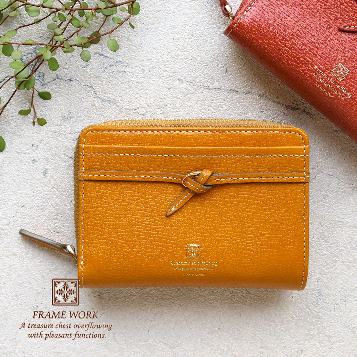 FRAMeWORK（フレームワーク） 二つ折り財布 アダット ラウンド