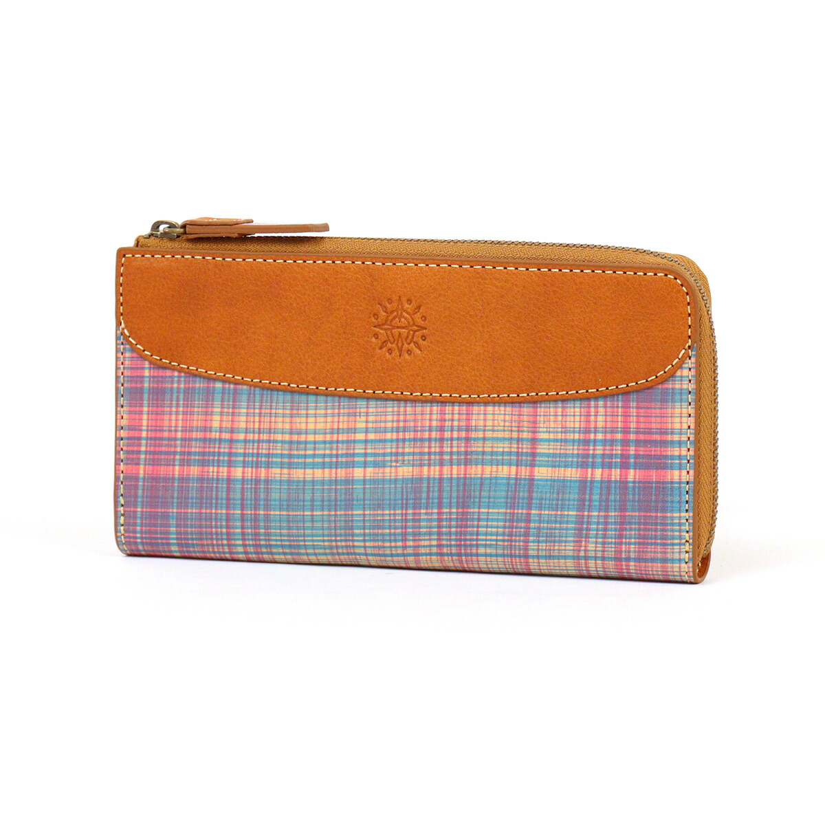 Dakota（ダコタ） L字ファスナー長財布 小さめ 薄型 チェック 手描き