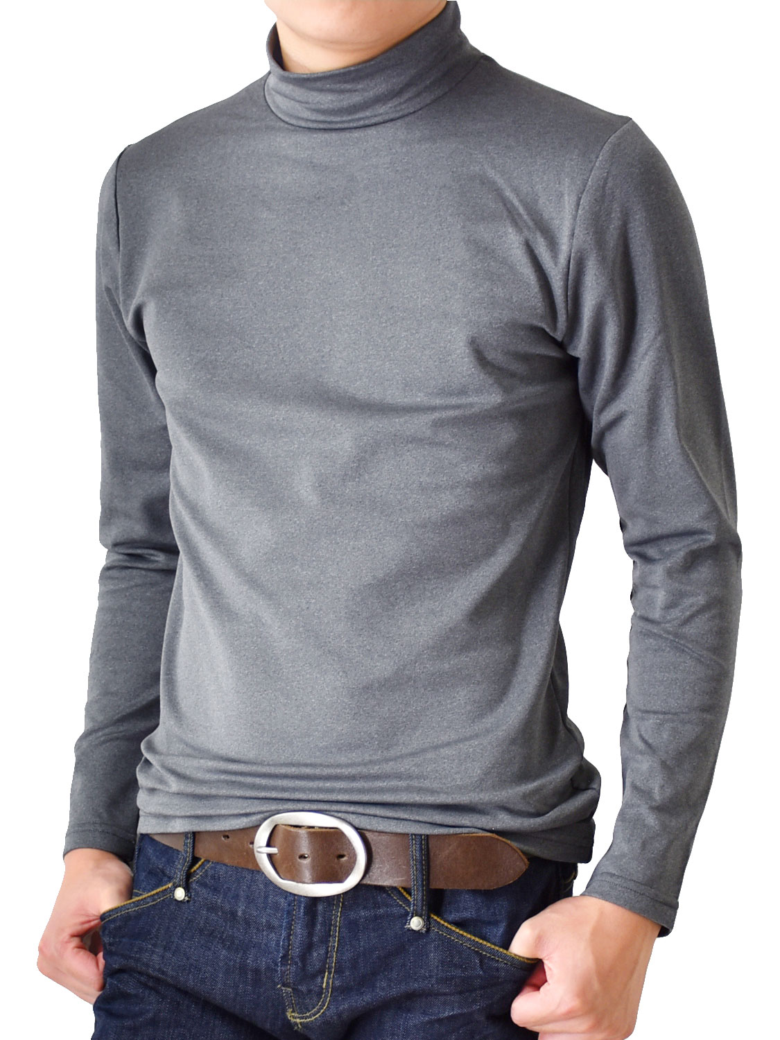 ARONA ＋7℃ 裏起毛 長袖Tシャツ 蓄熱 ストレッチ クルーネック