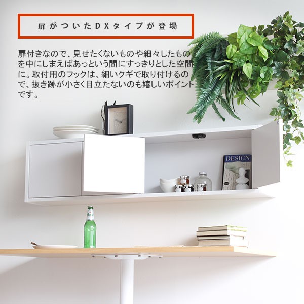 arne（アーネ） ウォールラック ウォールシェルフ 白 扉 壁掛け 収納