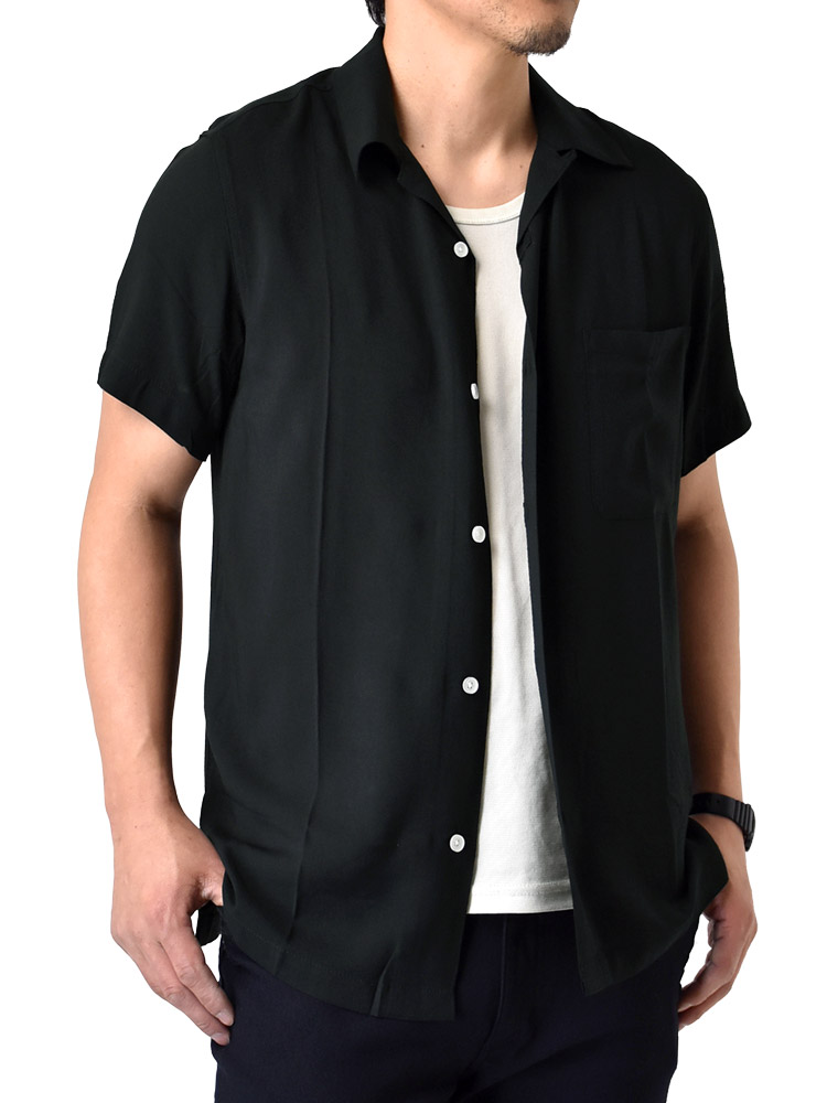 ARUGE（アルージェ） 開襟シャツ アロハシャツ メンズ レーヨン100