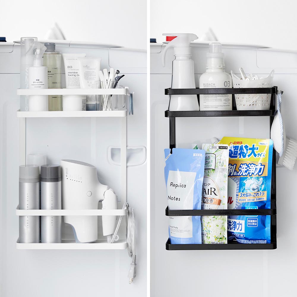 tower 山崎実業 タワー 洗濯機横マグネット収納ラックタワー 2段