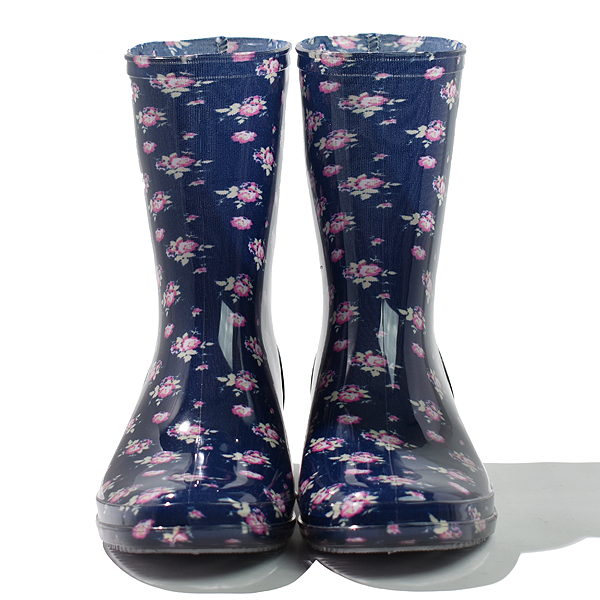 レインブーツ レディース 長靴 レインシューズ 女性 完全防水 雨 花柄