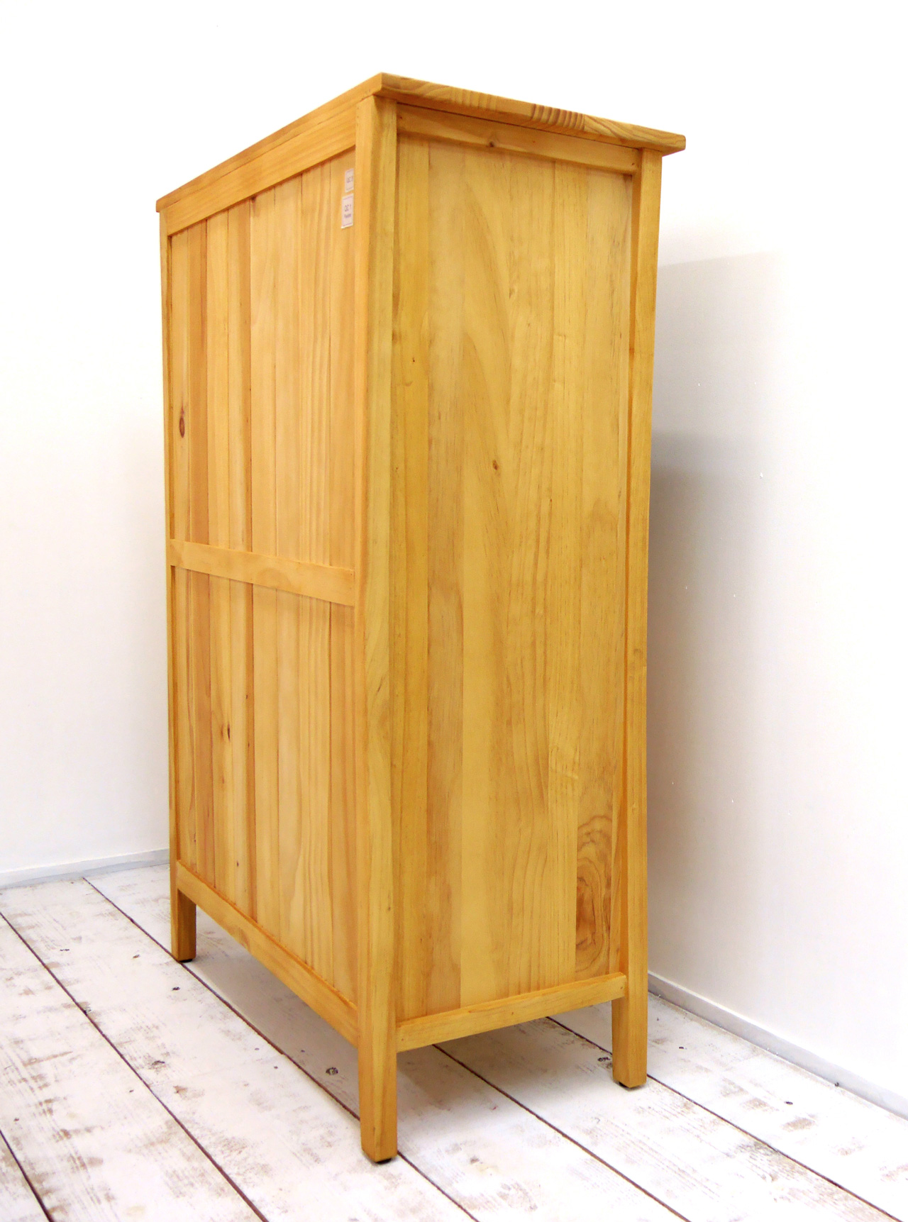 無垢キャビネット 木製扉 Valencia リング取っ手 高さ120cm 食器棚