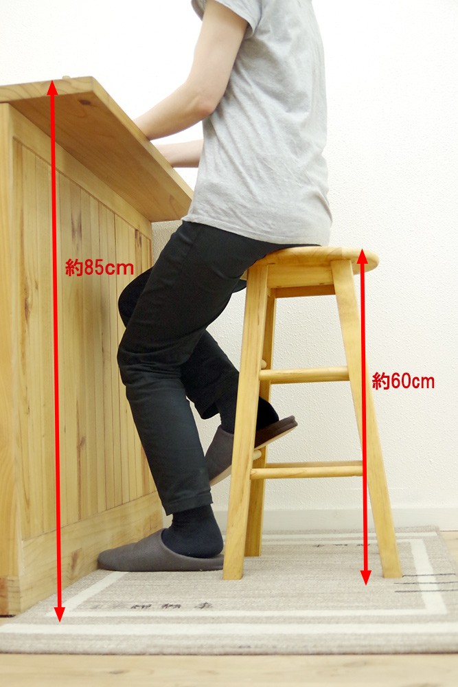 フレンチカントリー パイン無垢材 スツール フレンチカントリー パイン