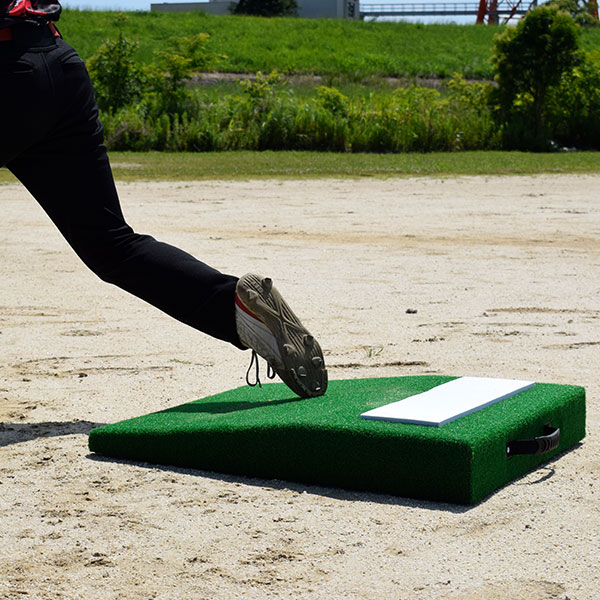 野球 投球練習用 ポータブルマウンド 人工芝 ピッチャープレート付き
