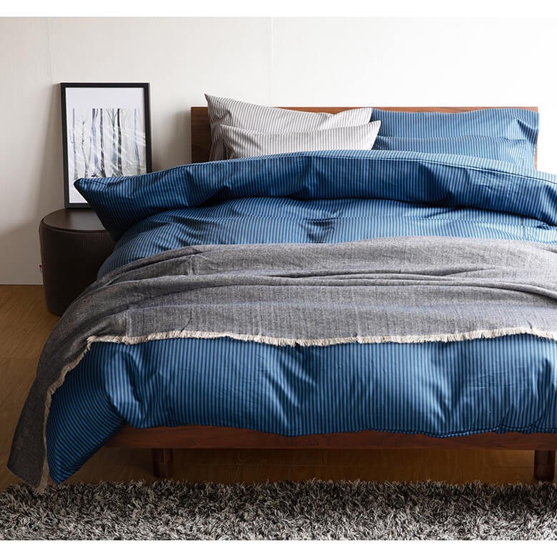 掛け布団カバー キング 綿100% 国産サテンストライプ エクラ eclat 230