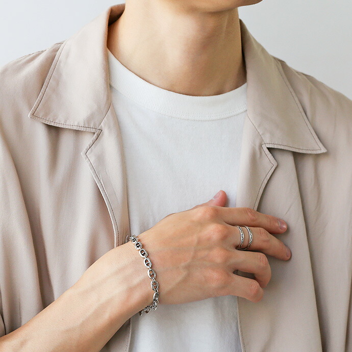 Binich（ビニッチ） ブレスレット メンズ アンカーチェーン シルバー