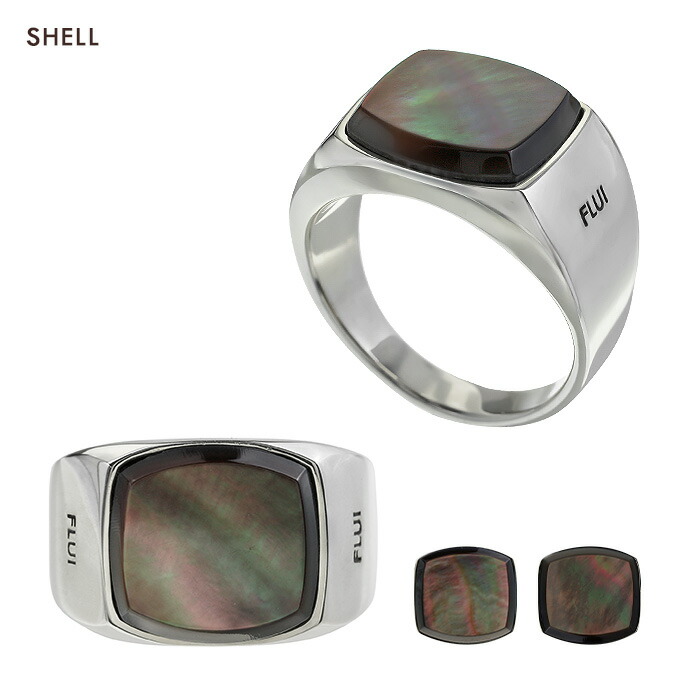 FLUI（フルイ） 印台 シグネットリング メンズ 指輪 ブランド オニキス