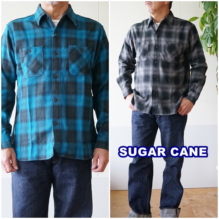 SUGAR CANE sugarcane シュガーケーン ツイルワークシャツ ネルシャツ