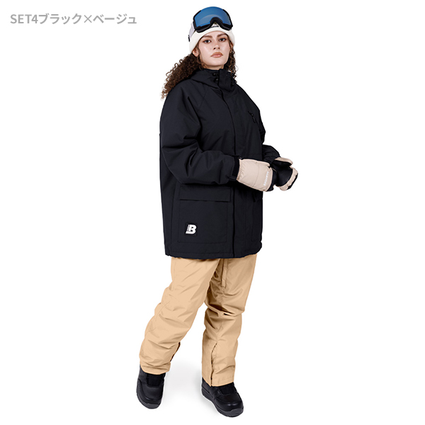 BOARDEE スノボウェア レディース 上下セット スノーボードウェア