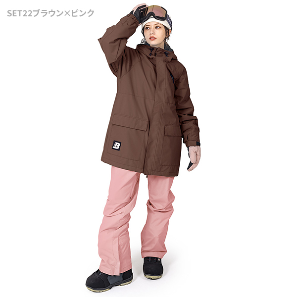 BOARDEE スノボウェア レディース 上下セット スノーボードウェア