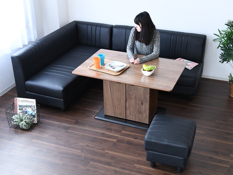 2/21＆2/22 20%OFF】ダイニングテーブルセット L字ソファ 分割