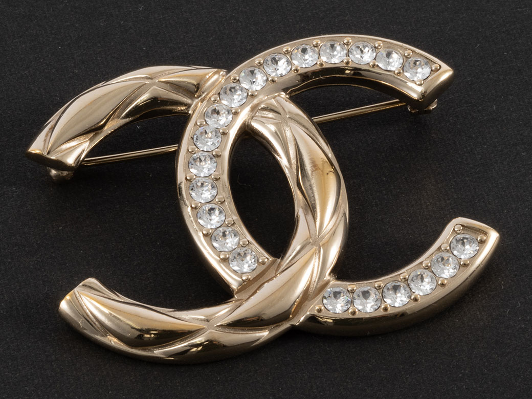 CHANEL（シャネル） ブローチ B19A ラインストーン ゴールド