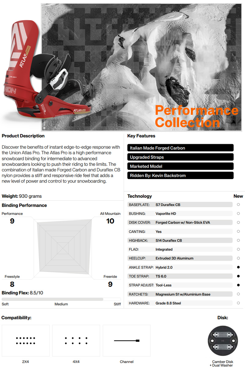 UNION BINDING 24-25 UNION/ユニオン ATLAS PRO アトラスプロ メンズ