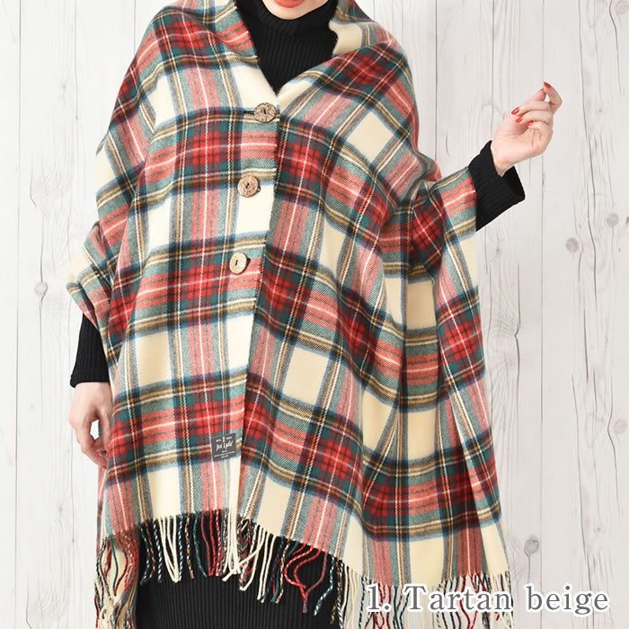 ストール 大判 レディース チェック 厚手 春夏 入院 羽織物 ポンチョ